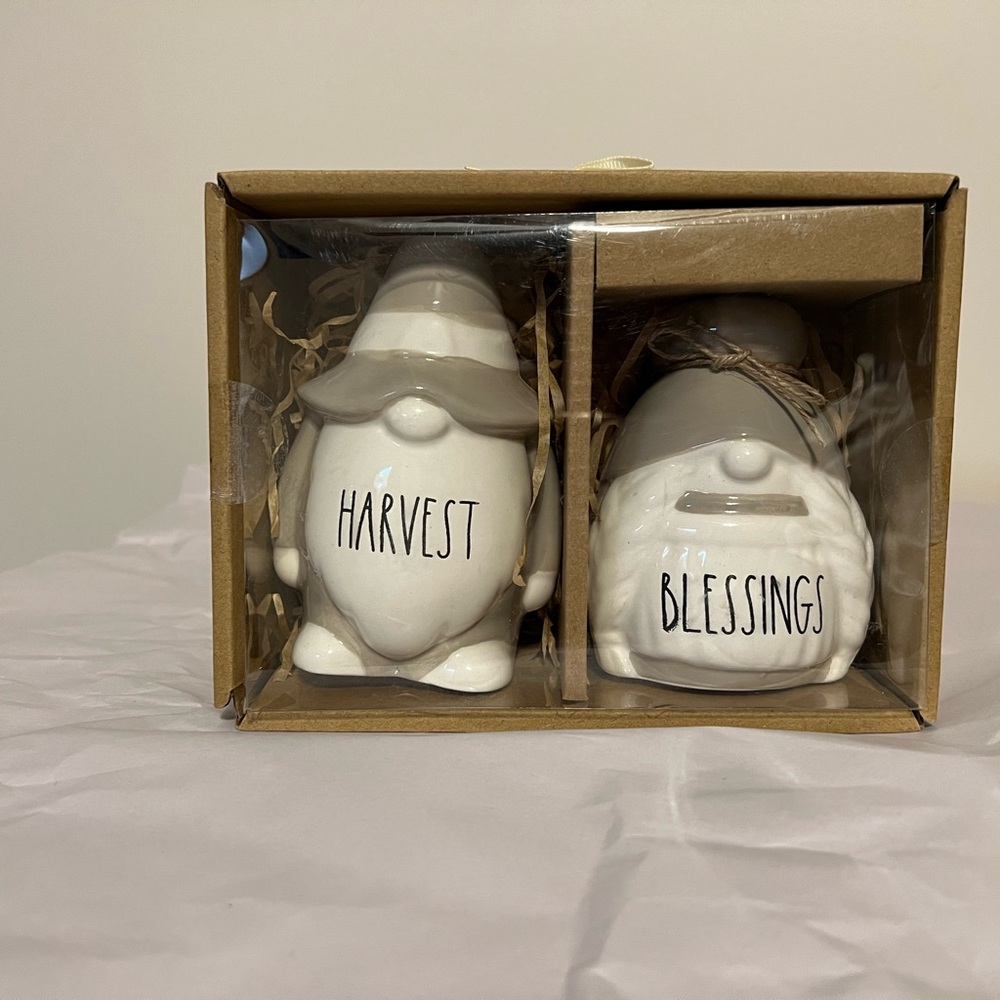 Rae Dunn. HARVEST BLESSING gnomes